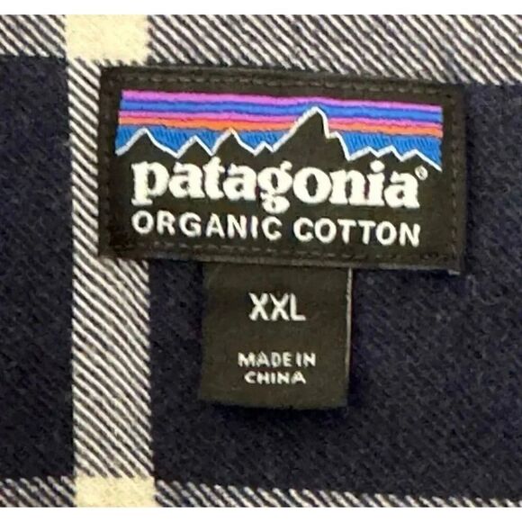 Patagonia Men's Lightweight Fjord Flannel Shirt Organic Cotton Soft Cozy SZ XXL - Picture 8 of 13